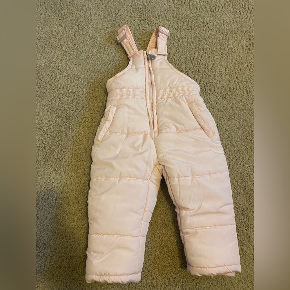 DKNY snow bib.  Size 18 month in light pink.
